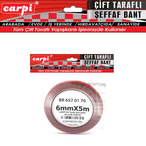 ÇİFT TARAFLI BANT ŞEFFAF SİLİKONLU 6mmx5m