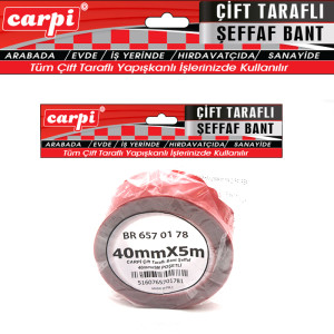 ÇİFT TARAFLI BANT ŞEFFAF SİLİKONLU 40mmX5m