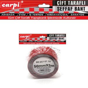 ÇİFT TARAFLI BANT ŞEFFAF SİLİKONLU 50mmX5m