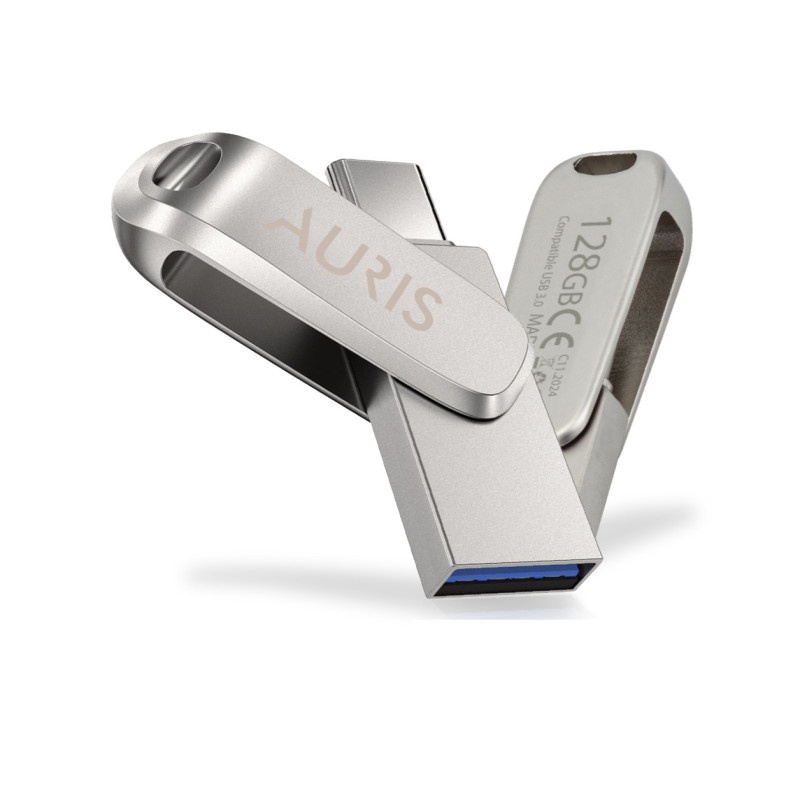 AURIS ARS-OT01 128GB TYPE-C OTG METAL FLASH BELLEK 3.0