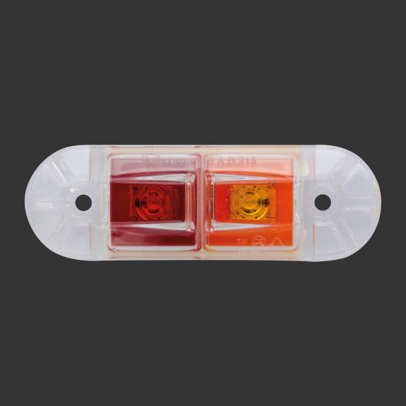 BAD 215 ÇİFT FONKSİYONLU SİDE MARKER LAMBA 2 LED (75mmx36,8mmx19,5mm) 12-24V