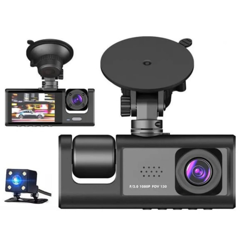 BLACK BOX BLM-86 DRV KAYIT KAMERA 3 KAMERALI WİFİ 1296P SUPER HD