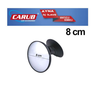 CARUB Ayna İç Vantuzlu Bombeli Yuvarlak Orta