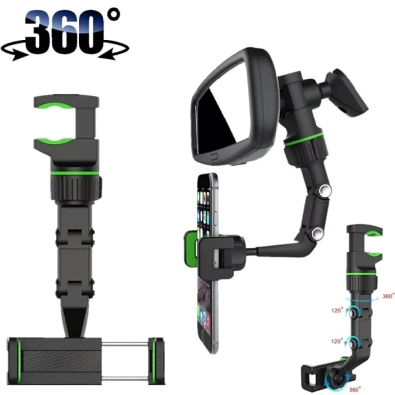 TELEFON TUTUCU DİKİZ AYNASI UYUMLU 360 DERECE AYARLANABİK