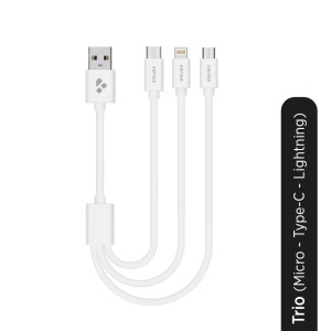 KENSA CB-310 3'LÜ ŞARJ KABLOSU (MICRO - TYPE-C - LIGHTNING) 3.1A ÇIKIŞ 30MC