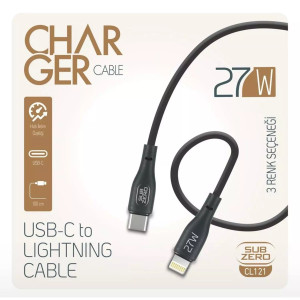 SUBZERO CL-121 PD TYPE-C LIGHTNING HIZLI ŞARJ KABLOSU 27W