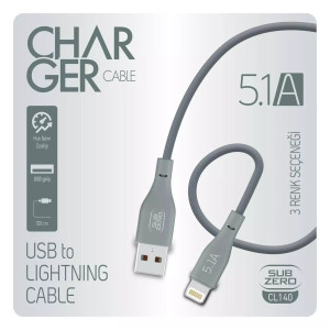 SUBZERO CL-140 LIGHTNING HIZLI ŞARJ KABLOSU 5.1A 1 METRE