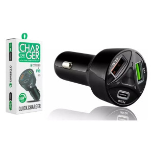 SUBZERO CR-10 1 TYPE-C + 2 USB ÇIKIŞLI HIZLI ARAÇ ŞARJ BAŞLIĞI 55W