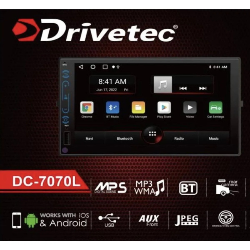 DRIVETEC DC-7070L 7" ANDROID DOUBLE TEYP 10.0