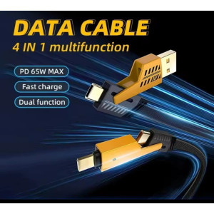 4 İN 1 DATA ŞARJ 120W KABLO FP-98 TYP-C/USB/LİGHTNİNG