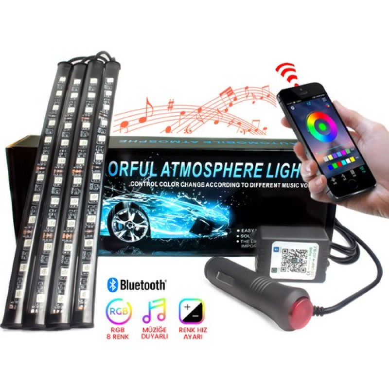 AYAK ALTI LED BLUETOOTH TELEFON KONTROLLÜ 12 LED (APP)