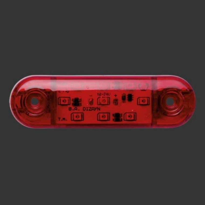 FT 324 GENİŞ PARMAK LAMBA 9 LED KIRMIZI 12-24V