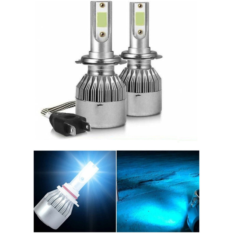 MEGAHAWK C6 SERİSİ BUZ MAVİ (ICE BLUE) (H4) ÇİFT DEVRE LED XENON 8000K 12-24V
