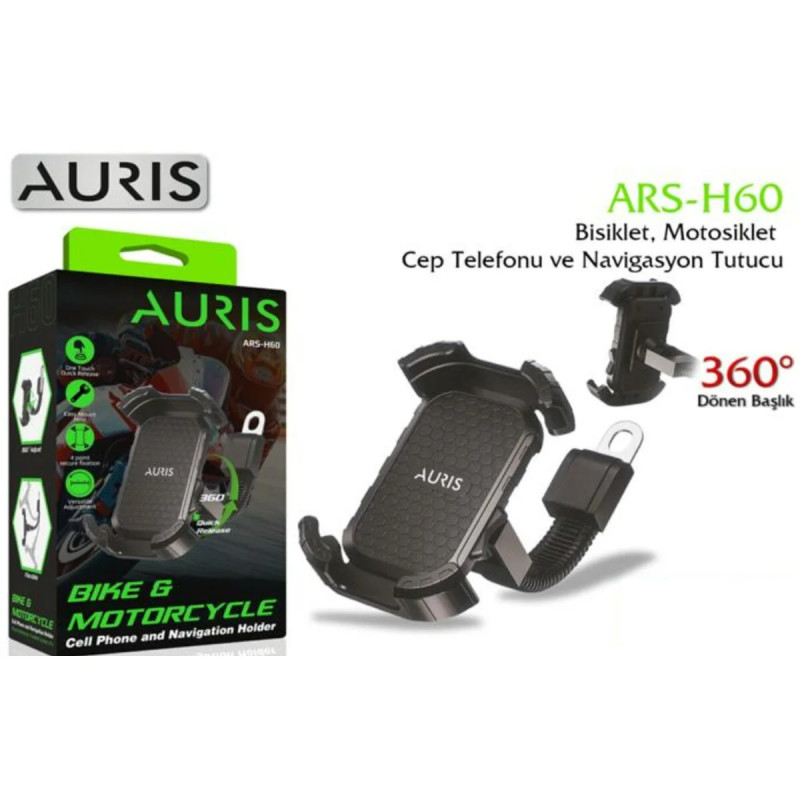 AURIS ARS-H60 MOTORSİKLET TELEFON TUTUCU