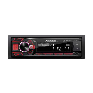 JAMESON JS-235BT LCD SCREEN BLUETOOTH 1xUSB MUSIC 1xUSB CHARGING SD CARD IN / AUX IN REMOTE CONTROL ISO CONNECTOR FM / RCA LINE OUT