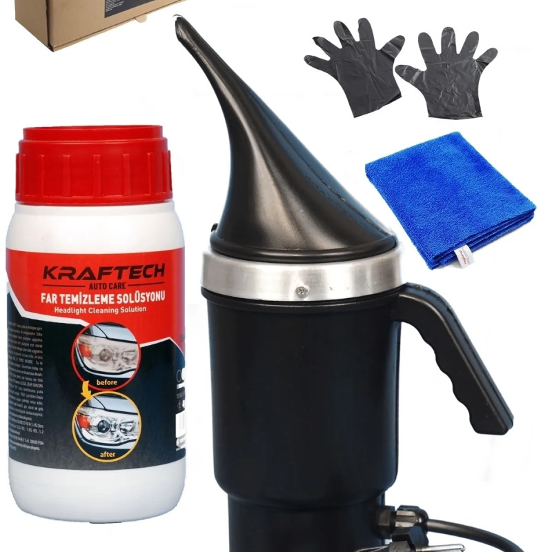 KRAFTECH BUHARLI FAR TEMİZLEME VE PARLATMA SETİ 250ML