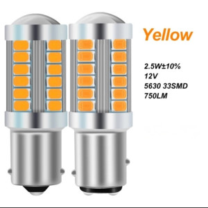 LED AMPUL (1016) ÇİFT DUY MERCEKLİ 33 SMD TURUNCU 12V