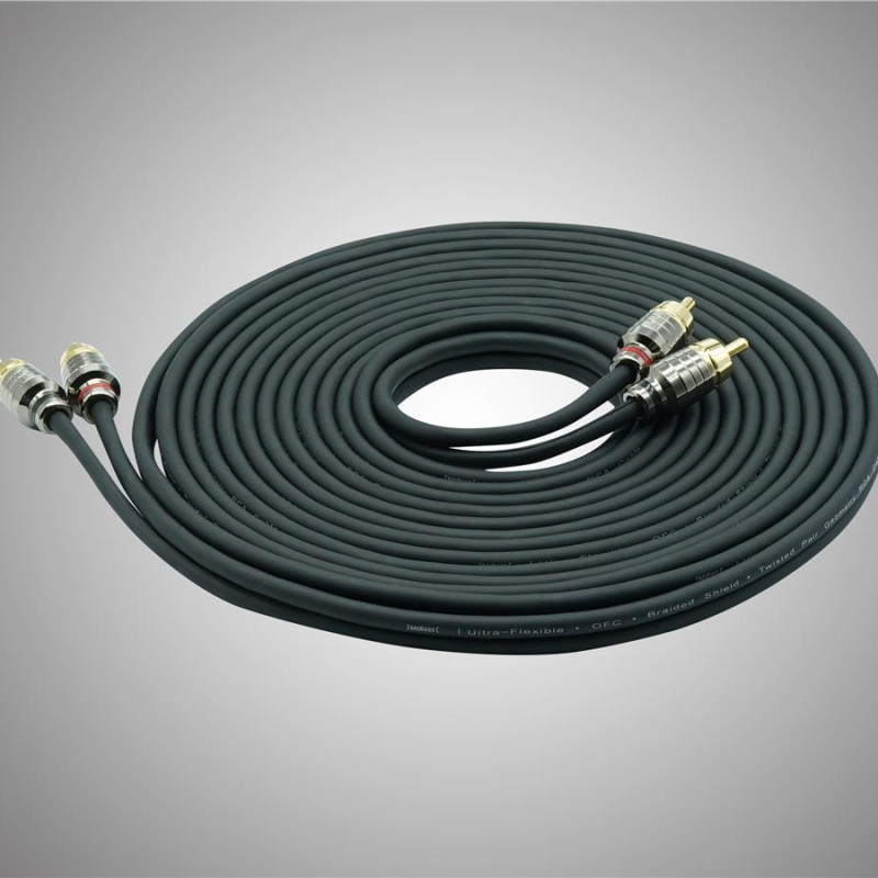 MOBASS MB-5M RCA KABLO BLACK FLEXIBLE PVC 5MT