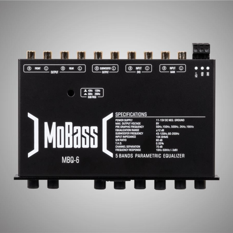 MOBASS MBQ-6 5 BAND PARAMETRIC EQUALIZER