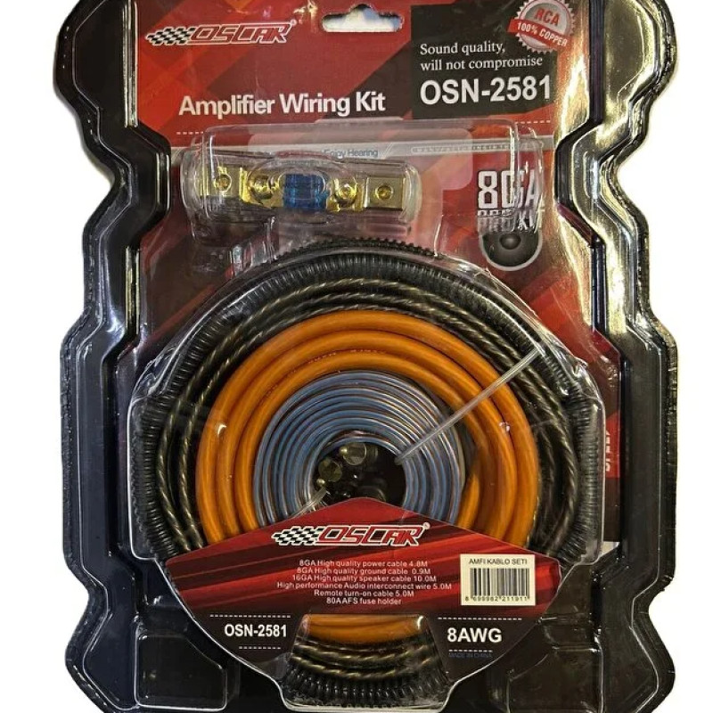 OSCAR OSN-2581 8GA PRO KIT AMFİ KABLO SETİ