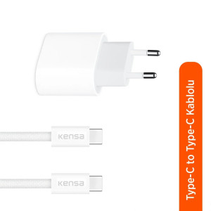KENSA PW-200 PD TYPE-C TO TYPE-C ŞARJ BAŞLIĞI VE KABLO 35W