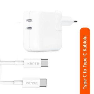 KENSA PW-303 PD 50W TYPE-C TO TYPE-C ŞARJ BAŞLIĞI VE KABLOSU