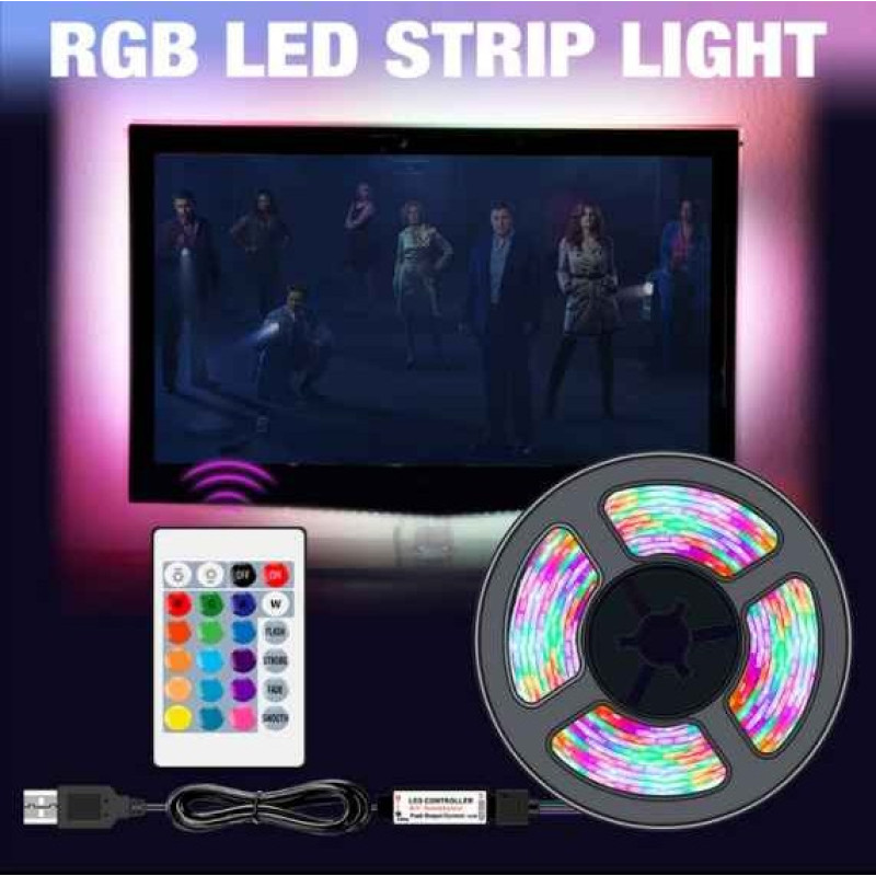 KUMANDALI RGB ŞERİT LED TEK ÇİPLİ 5MT