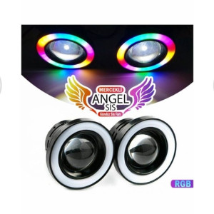 ANGEL SİS FARI MERCEKLİ 76MM-89MM RAINBOW (GÖKKUŞAĞI)