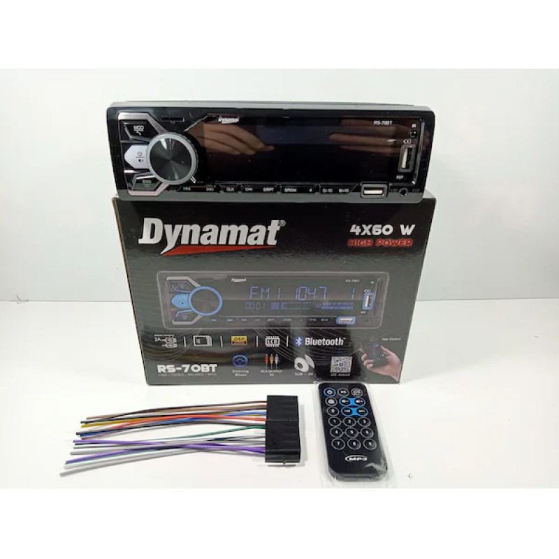 DYNAMAT RS-70BT TEYP 3 AMFİ ÇIKIŞLI/DSP/BLUETOOTH/USB 4X60W