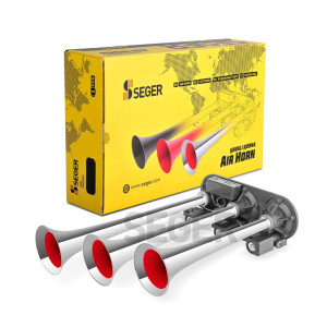 SEGER DALİ DALİ KORNA HAVALI ÜÇLÜ KROM KAPLAMA 12V