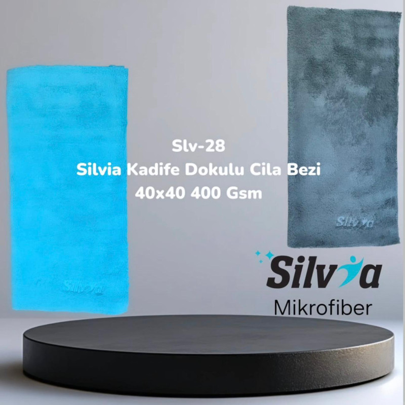 SİLVİA SLV-28 KADİFE DOKULU CİLA BEZİ 40x40 400 GSM