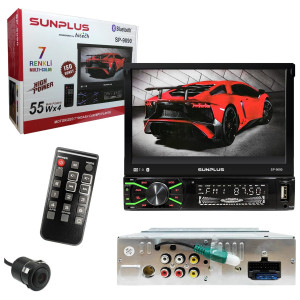 SUNPLUS PS-9090 7" 4x55W INDASH TEYP BT/USB/AUX /MIRROR LINK/ 7 RENLKİ