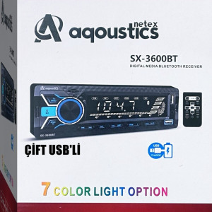 AQOUSTICS SX-3600BT 7 COLOR LIGHT OPTION 4X50W TEYP