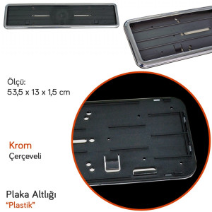PLAKA ALTI DİKDÖRTGEN ÇERÇEVELİ NİKELAJ KROM