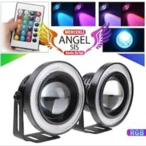 ANGEL SİS FARI MERCEKLİ KUMANDALI 76-89MM RGB