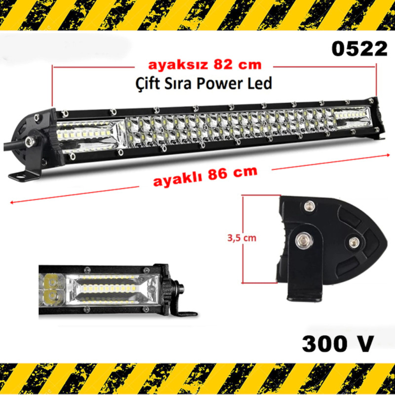 OFF-ROAD BAR LED 300W 82CM METAL TURUNCU- BEYAZ (12-24V)