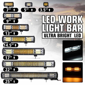 OFF-ROAD BAR LED TURUNCU-BEYAZ ÇAKAR MODLU 405W 135 LED 81CM
