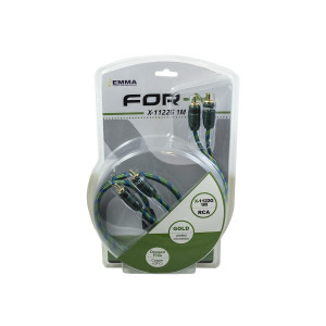 FOR-X X-1122G-1M 1 METRE HI-END RCA KABLO 2 GİRİŞ 2 ÇIKIŞ BAKIR