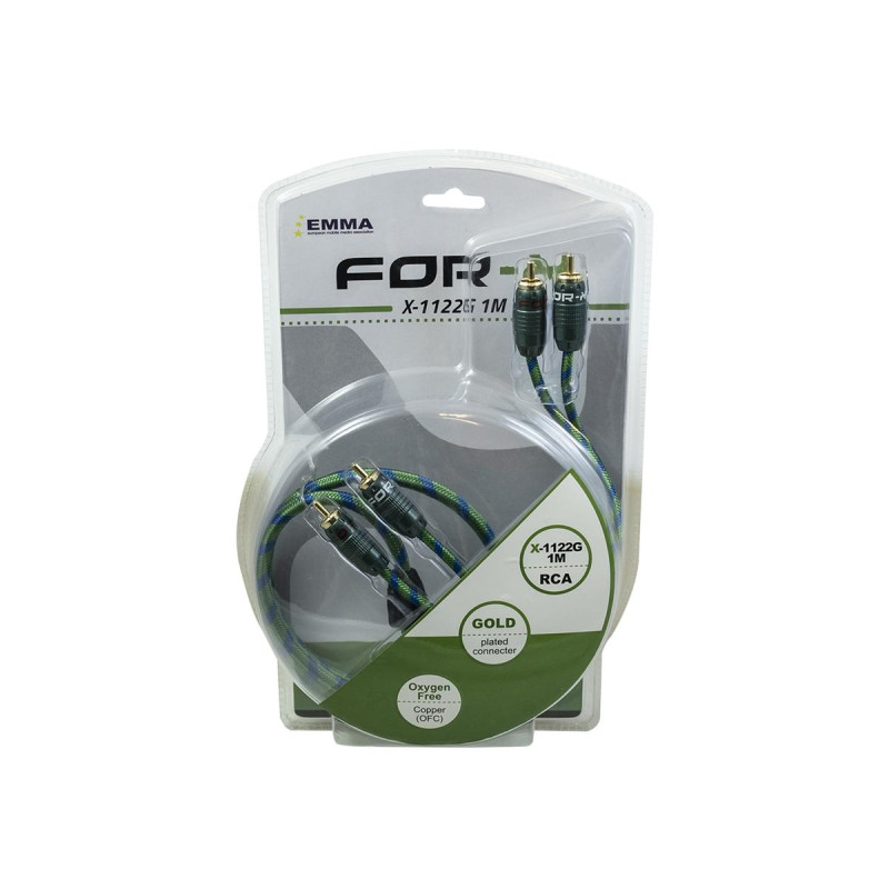 FOR-X X-1122G-1M 1 METRE HI-END RCA KABLO 2 GİRİŞ 2 ÇIKIŞ BAKIR