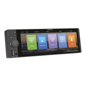 FOR-X X-320 1 DIN CAR MULTIMEDIA PLAYER SYSTEM 6.36" HD DISPLAY CAPACITIVE TOUCH SCREEN WIFI ANDROID AUTO WIFI CAR PLAY PRESET 18FM USB PLAYBACK BLUETOOTH 5.0