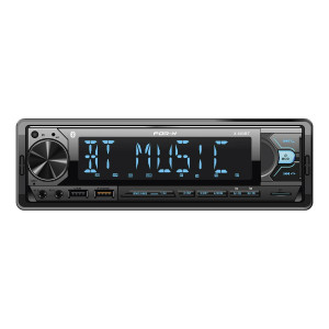 FOR-X X-603BT FIXED FRONT PANEL RCA LINE OUT DIGITAL CLOCK RESET / MUTE FUNCTION SHIFTING FOLDERS LARGE COLOR LCD 1xUSB MOBILE CHARGER 1xUSB MP3 FORMAT FM 18 PRESET STATIONS 4X60W POWER OUTPUT BLUETOOTH / AUX / TF / USB ISO CONNECTOR REMOTE CONTROL