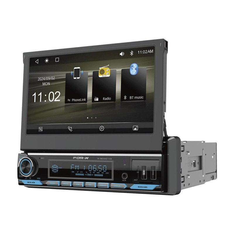 FOR-X X-9040V3 7" INDASH TAPE 1 DIN CAR MULTIMEDIA PLAYER SYSTEM CAPACITIVE TOUCH SCREEN DSP (DIGITAL SOUND PROCESSOR)