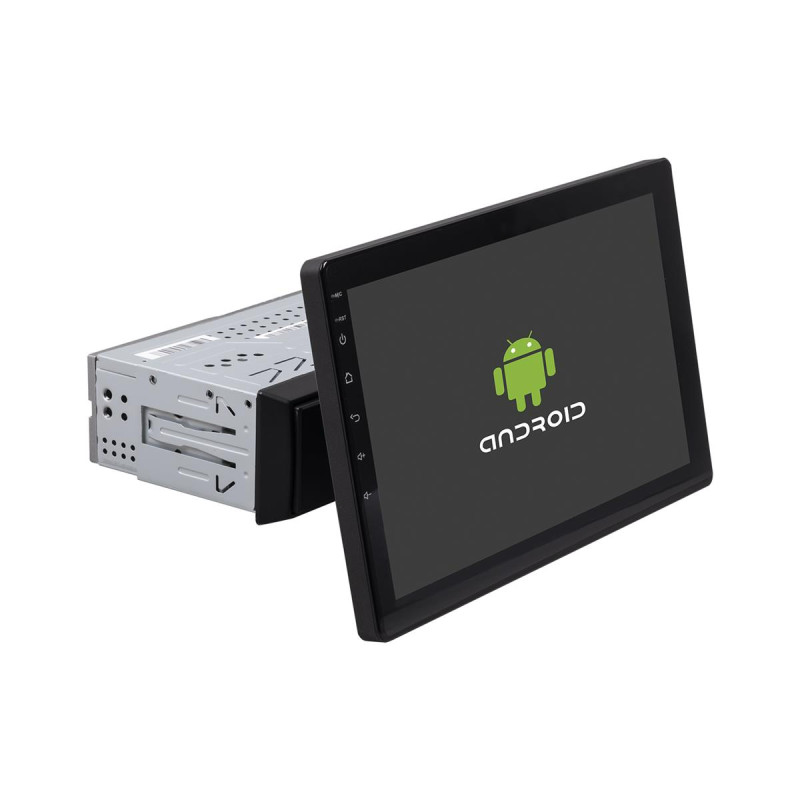 FOR-X X-9104A ONE DIN MANUAL 360 DEGREE ROTATE ANDOID MULTIMEDIA 10.1" IPS LCD SCREEN ANDOID 13 OS QUAD CORE CORETEX 4*1.6GHZ 4GB RAM / 64GB ROM VIDEO INPUT/VIDEO OUTPUT MIRRORLINK / WIFI ANDROID AUTO / WIFI CAR PLAY TWO RCA OUTPUTS TWO AUX INPUTS BL
