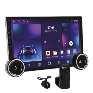 FOR-X XA-4512Kv2 1.5" 2K QLED SCREEN ANDROID 13 1.8G 8 CORE CPU 4GB RAM / 64GB ROM 5G WIFI CAR PLAY 5G WIFI ANDROID AUTO EXTERNAL MICROPHONE 2xCAMERA(FRONT AND REAR VIEW) 1 x HD FRONT VIEW CAMERA SUPPORT 16GB SD CARD 1 x AHD 160DEGREE 1080P REAR VIEW