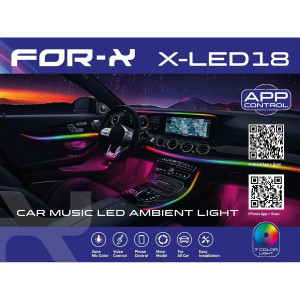 FOR-X X-LED18 APP KONTROLLÜ SESE DUYARLI RGB AMBİYANS LED