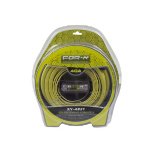 FOR-X XY-4 KIT 4.5MT 4GA POWER CABLE 0.6MT 4GA GROUND CABLE 5 MTRCA CABLE 10MT 16GA SPEAKER CABLE 5MTREMOTE CABLE 100A FUSE INSTALLATION EQUIPMENTS