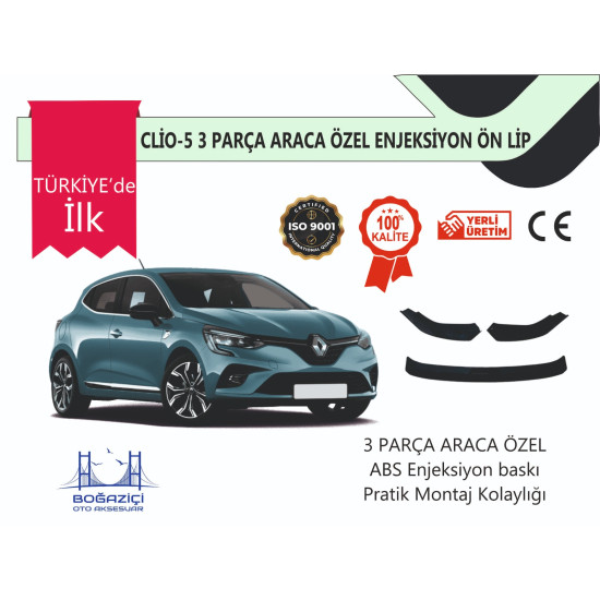 PR-CLİO-5 3 PRÇ SİYAH ÖN LİP