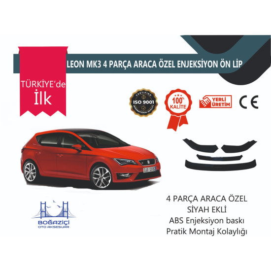 PR-LEON 4 PRÇ SİYAH ÖN LİP