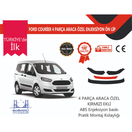 PR-FORD COURİER 4 PRÇ KIRMIZI ÖN LİP