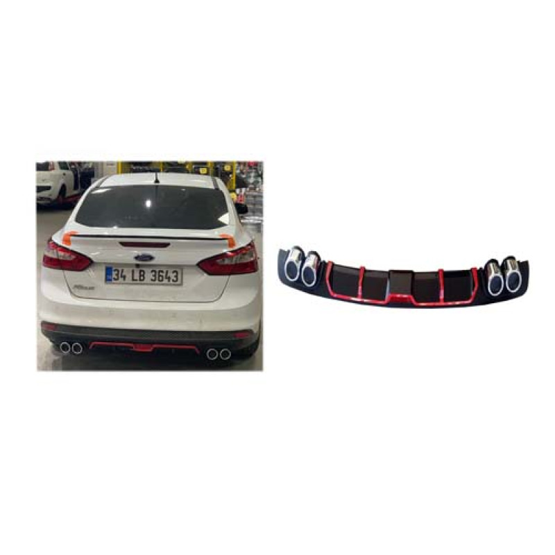 UNIVERSAL MAT SİYAH KIRMIZI ŞERİTLİ DİFRÜZÖR